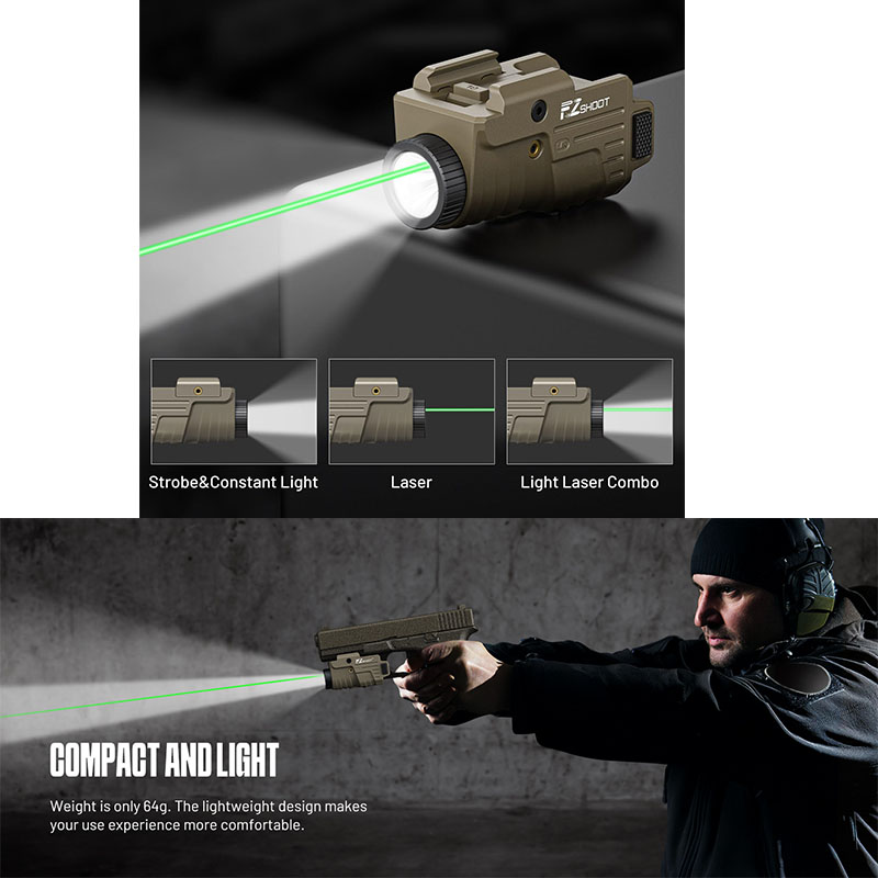 Industrial Green Laser - Lampe torche EZshoot, lumière de pistolet,