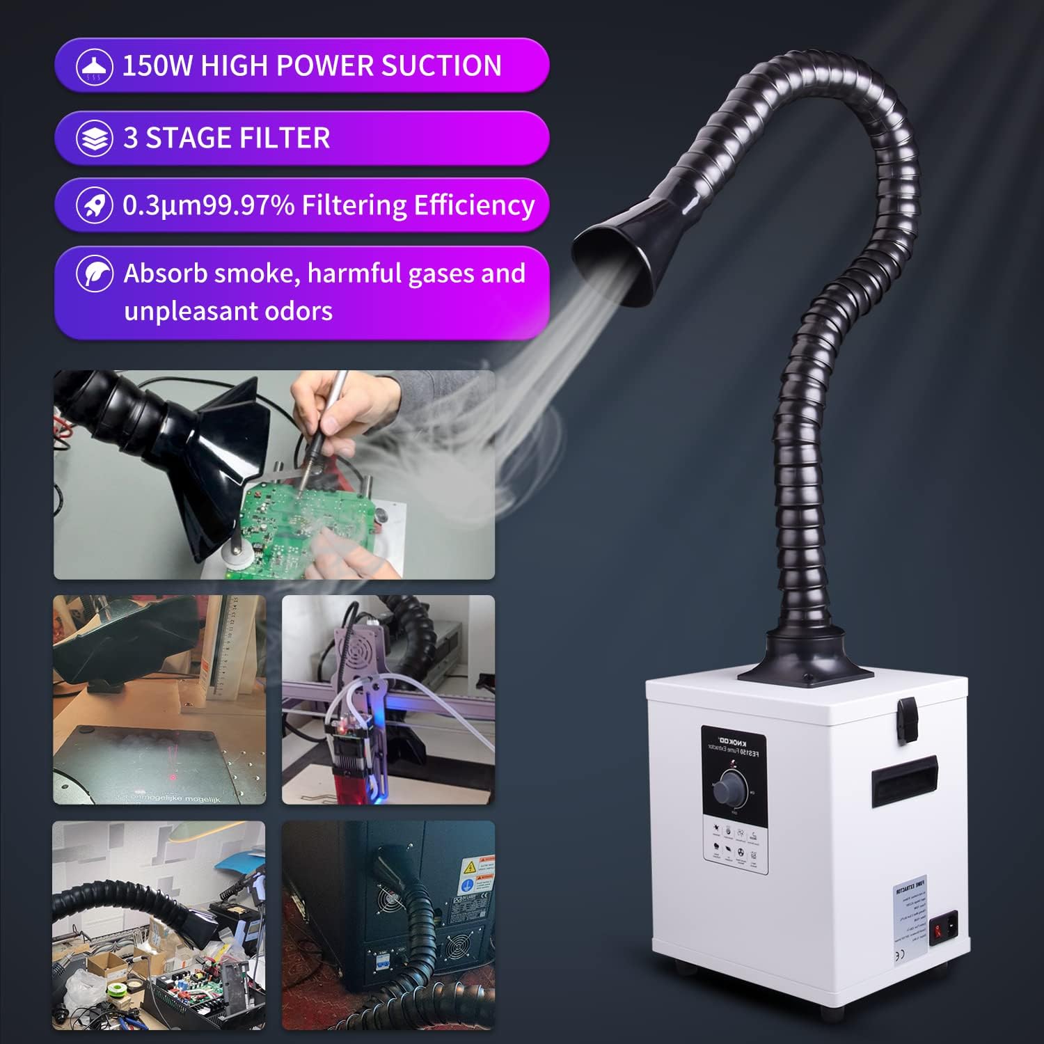 Fume Extractor Laser - Extracteur de fumée pour soudure avec