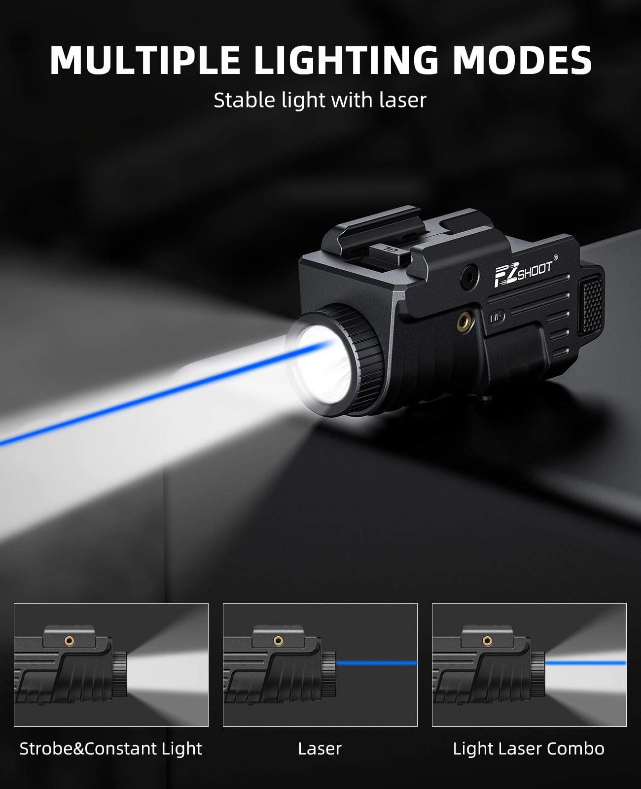 Industrial Green Laser - Ezshoot 800 Lumens Pistolet clair rouge