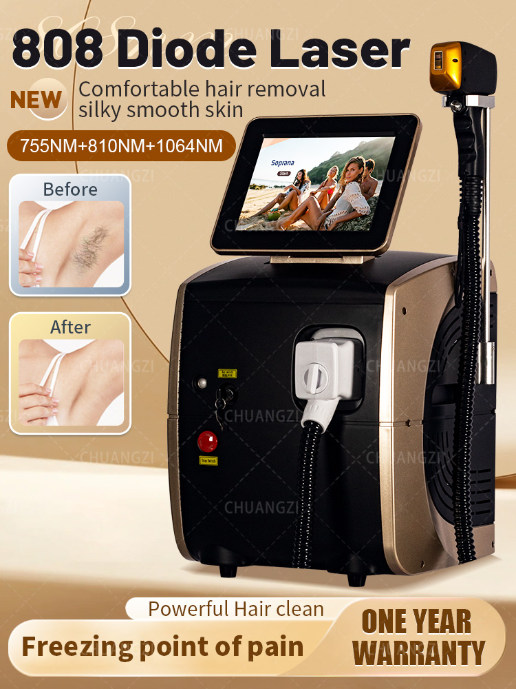 Industrial Laser Hair Removal Machine - Épilateur professionnel à diode Alexandrite Ice
