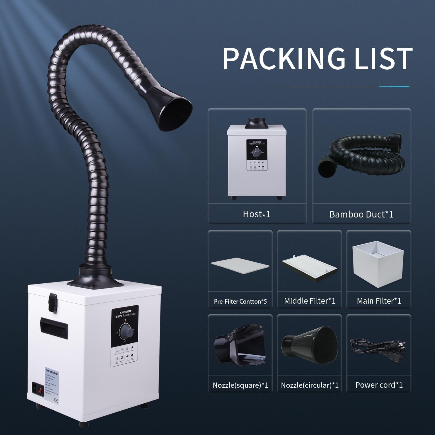 Fume Extractor Laser - Extracteur de fumée laser industriel KNOKOO
