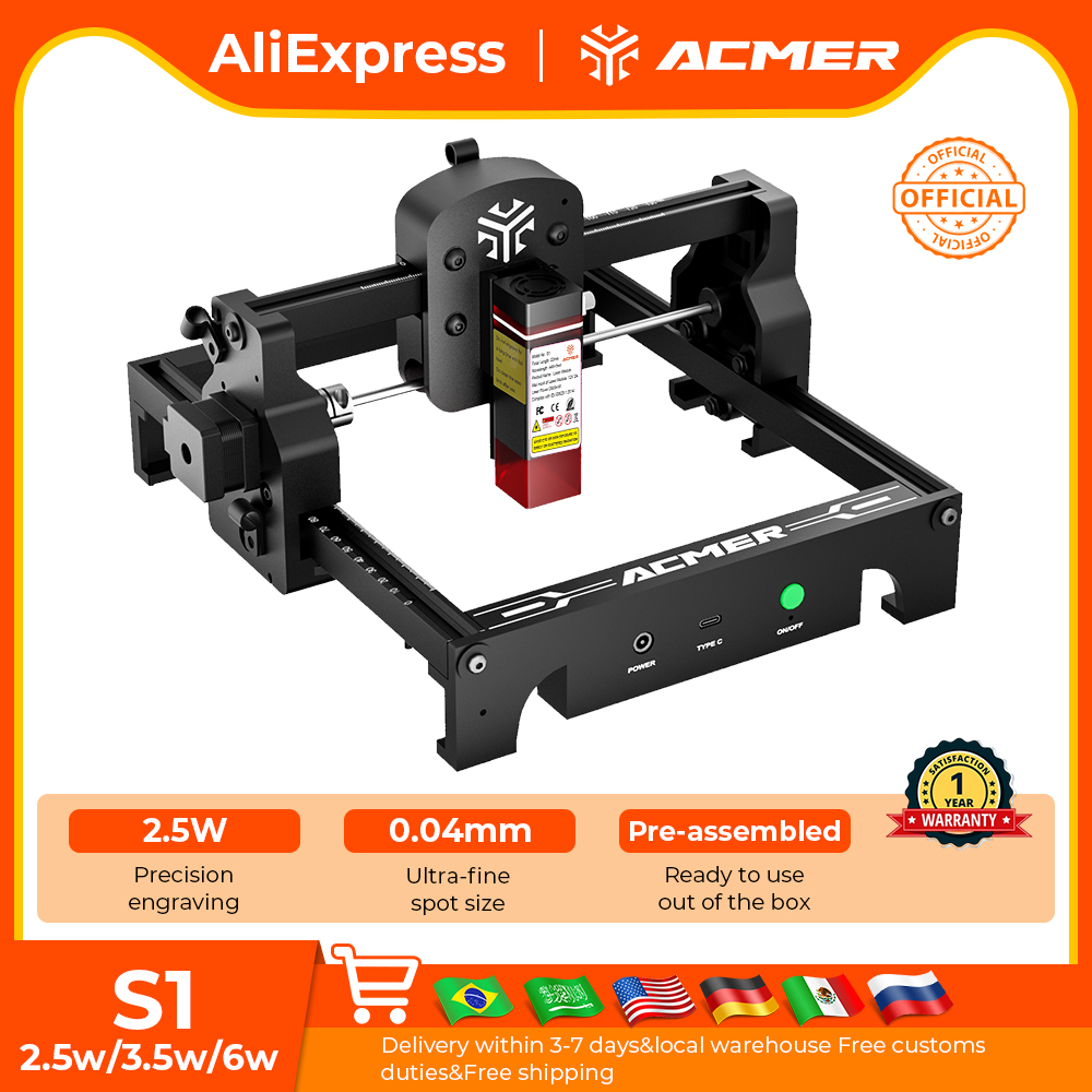 Industrial Laser Equipment - ACMER S1 Mini Machine de gravure