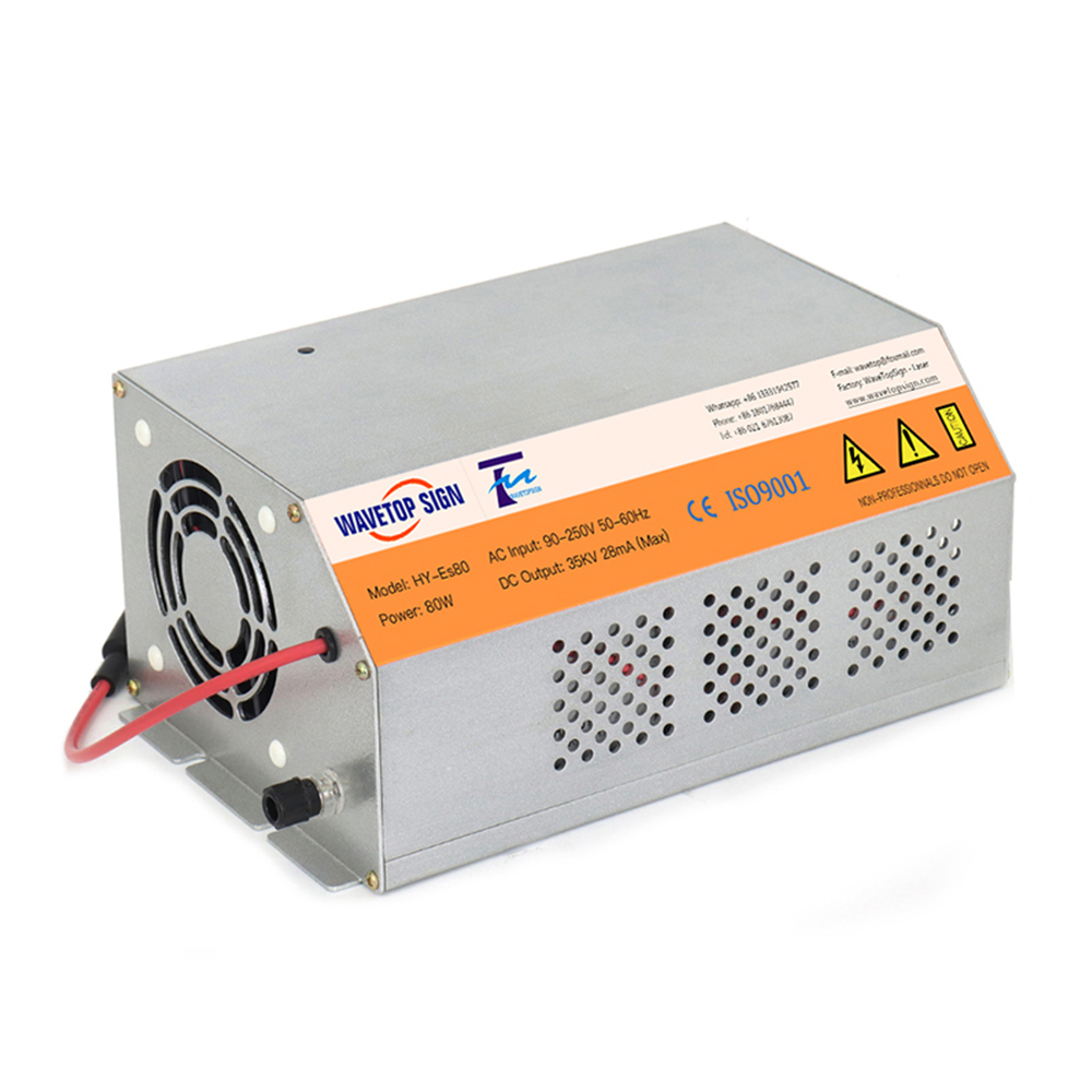 Co2 Laser Engraving Machine - Alimentation électrique laser Co2 HY-Es80, 80-100W,
