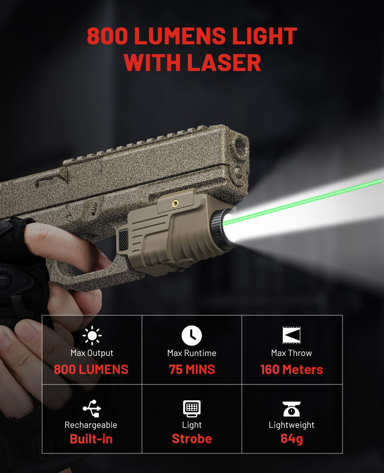 Lampe torche EZshoot, lumière  - Industrial Green Laser avis et prix