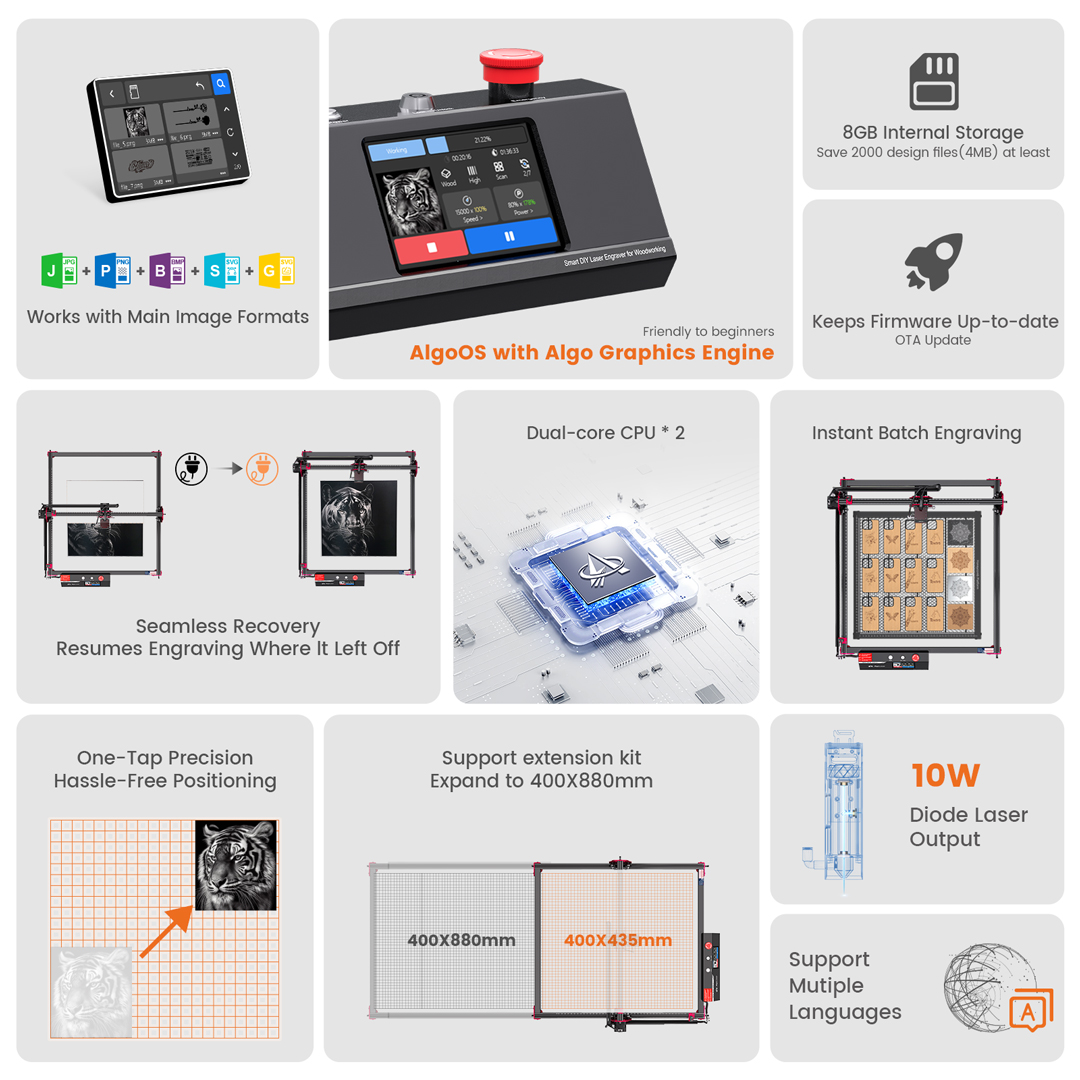 AlgoLaser KIT de bricolage MK2 - Industrial Laser Engraver avis et prix
